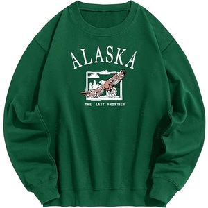 Casual elegante de manga larga cuello redondo hombro pendiente impreso cómodo de talla grande sudadera de hombre de Bangladesh - Product Image 1