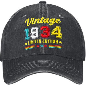 Mayorista Vintage Retro 6 Panel Desgastado Piedra Lavado Algodón Chino En Blanco Niño Clásico Béisbol Ajustado Gorra Hebilla de Metal - Product Image 2