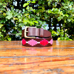 Polo pour homme Ceinture en cuir véritable avec fil cireux 100% Boucle en laiton massif Longueur personnalisée Fil recyclé Polo pour jeune homme - Product Image 1