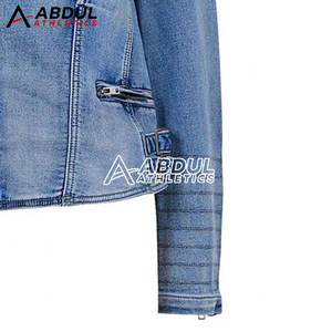 แจ็คเก็ตยีนส์ผู้หญิง ออกแบบเองได้ แจ็คเก็ตยีนส์ผู้หญิงสไตล์สตรีทแฟชั่นสำหรับใส่ในชีวิตประจำวัน - Product Image 2