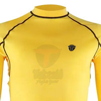 T-shirt Rash Guard à manches longues pour homme, best-seller, couleur unie personnalisée, vêtements MMA, dernier design, séchage rapide, respirant, 200 grammes