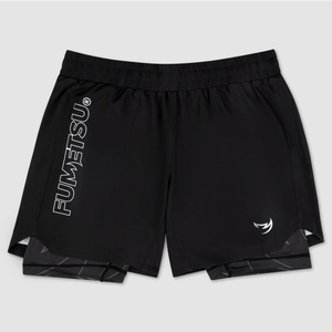 Shorts de compression 2 en 1 pour hommes de haute qualité avec logo personnalisé pour la course à pied, la boxe, l'athlétisme, l'entraînement MMA et la remise en forme - Product Image 1