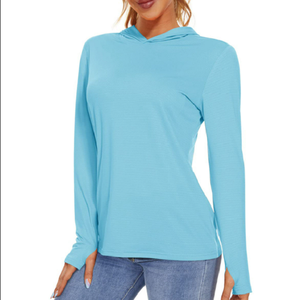 Sudadera con capucha de protección solar para mujer de alta calidad, Jersey ligero de manga larga para mujer, bolsillo, senderismo, exportación al aire libre desde BD - Product Image 3