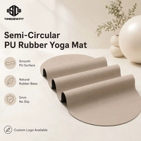 Tapis de yoga en caoutchouc naturel PU en forme de capsule avec logo personnalisé, tapis de yoga en vrac écologique, tapis de yoga en forme d'arche antidérapant pour studio de Pilates