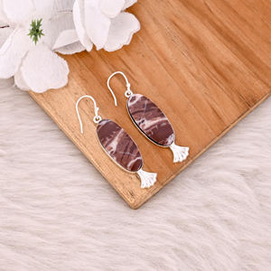 Malinga Jasper ต่างหูแบบยาวทำด้วยมือทรงรีเครื่องประดับทองเหลืองชุบเงินของขวัญแต่งงานสำหรับผู้หญิง - Product Image 6