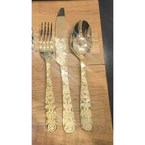 Juego de cubiertos de latón de calidad superior económico con un elegante diseño artesanal perfecto para cualquier actualización de mesa de comedor - Product Image 2