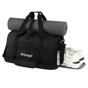 Bolsa de Gimnasio Personalizada Obaili, Bolsa Deportiva Pequeña de Viaje para Mujeres y Hombres con Compartimento para Zapatos y Soporte para Tapete de Yoga, Bolsillo Impermeable - Product Image 1