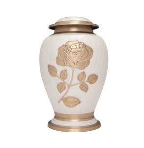 กุหลาบทองหรูหราหยดน้ำตาโกศใส่เถ้ากระดูกทองเหลือง100% สำหรับผู้ใหญ่ - Product Image 1