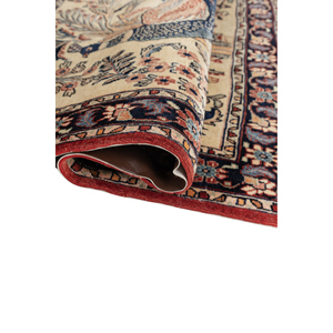 Aalam Gold Hand Knotted <b>Wool</b> Rug Floral Pattern 9x12 Rectangle for Home for Living Room Bedroom or Teen's Hallway-Pae-6433 - Product Image 2