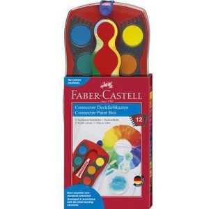 Ensemble d'art Faber-Castell, 12 peintures vibrantes en pot, dans une boîte - Product Image 1