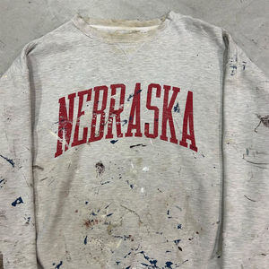 Sudadera de Invierno Ecológica con Pedrería, Estilo Desgastado, de Primera Calidad OEM, Lavado Químico, Ropa Urbana Personalizada con Estampado - Product Image 1