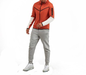 new Custom Tracksuit French Terry Zip up Hoodies <b>Cargo</b> <b>Pant</b> <b>Oversized</b> Running Sport Men Tracksuit for Men Hight Quality - Product Image 1