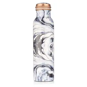 शीर्ष गुणवत्ता तांबे बोतल पॉलिश भारत से अच्छे स्वास्थ्य के लिए अंकित तांबे पानी की बोतल