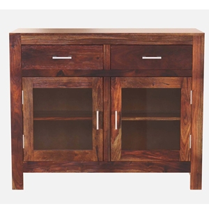 Avian Traditional Design Sheesham Wood Crockery Unit Provincial Teak Finish - Product Image 3