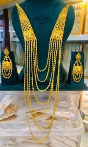 Conjunto de collar chapado en oro con cadena de caja Diseño de joyería elegante - Product Image 5