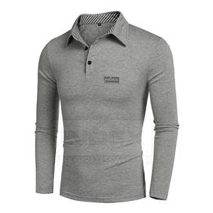 Polos de manga larga para hombre de calidad superior Slim Fit Polos de manga larga para hombre Polos transpirables para hombre - Product Image 2