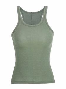 Solid Green Ribbed Knitted Tank Top for Women Halter Collar Lace Decoration Vintage <b>90s</b> Cool Girls <b>Streetwear</b> Summer Soft Tees - Product Image 4