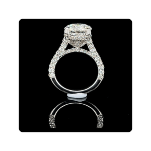 Bague de mariage en or 14KT avec 3.01 carats E VVS2 Lab Grown Diamond IGI Certified Elegant Bridal Jewelry - Product Image 4