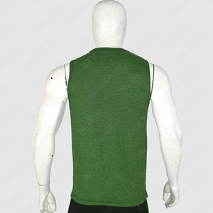 Camiseta de algodón para correr con logotipo personalizado al por mayor, camisetas atléticas musculosas, ropa deportiva sin mangas para entrenar, camiseta sin mangas para gimnasio para hombre - Product Image 4