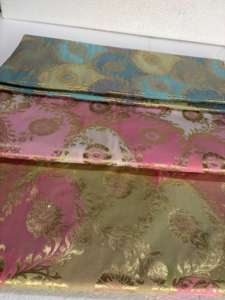 Tissu en polyester brocart ethnique anti-boulochage, jacquard de luxe tissé damassé pour vêtements, ameublement et décoration, personnalisable, vente en gros pour filles - Product Image 3