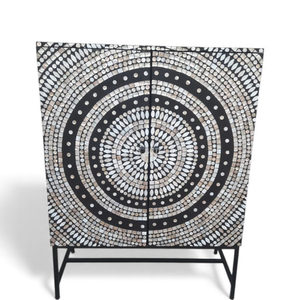 Armoire de rangement en nacre faite à la main en gros, meubles sophistiqués en incrustation de coquillages pour le salon - Product Image 1