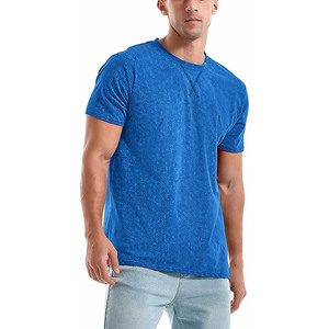 100% algodón liso Slim Fit hombres camiseta peso pesado personalizado 3D Logo hombres Puff estampado camiseta al por mayor para hombres - Product Image 2