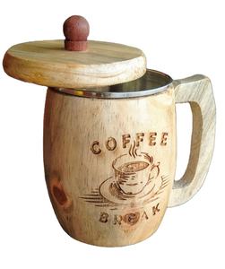 Boissons et accessoires Tasse en bois avec couvercle pour la maison, l'hôtel et les restaurants Meilleurs cadeaux pour la décoration de la salle à manger Tasse à usages multiples - Product Image 1