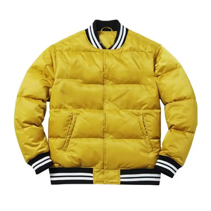 Blouson d'hiver avec logo brodé personnalisé pour hommes Bomber Varsity veste de baseball légère vêtements de ville surdimensionnés pour hommes - Product Image 3