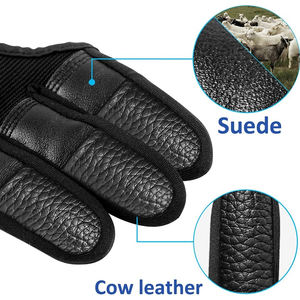 Gants de tir à l'arc personnalisés de bonne qualité, légers, en maille de nylon avec bouts de doigts renforcés en cuir pour un confort optimal - Product Image 3