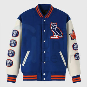 แจ็กเก็ตผู้ชายปกตั้งฤดูหนาวโลโก้หน้าสไตล์ไฮสตรีทสำหรับขี่มอเตอร์ไซด์แจ็คเก็ตผู้ผลิตในปากีสถาน - Product Image 5