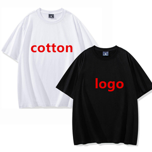 Camiseta de algodón de alta calidad, camisetas lisas con logotipo de espuma, camisetas de talla grande para mujer, camisetas cortas informales con bordado personalizado para hombre - Product Image 3
