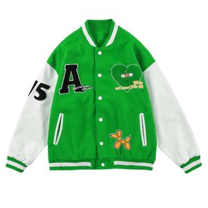 Manufacturer Direct OEM Service High Quality Custom Vintage Streetwear Winter Varsity <b>Jacket</b> for <b>Men</b> <b>Letter</b> Pattern Embroidery - Product Image 4