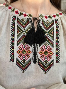 Tops elegantes de fiesta, blusas ucranianas bordadas a mano atractivas más nuevas, y blusa Top con borlas, encaje con borlas para mujer - Product Image 5