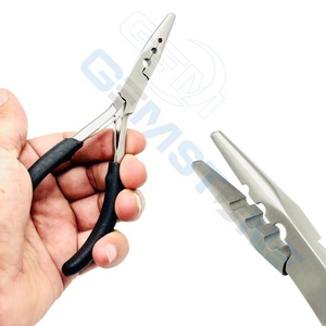 Professional 6.5 Inch Stainless Steel Long Nose 3-Hole Flat Mouth Hair Extension Pliers for Micro Rings Nano Beads - Product Image 4