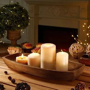 ความต้องการสูง เรือรูปร่างชามแป้งไม้ตกแต่งชามแป้งไม้รูปไข่สําหรับการจัดหาทั่วโลกจากอินเดีย - Product Image 3