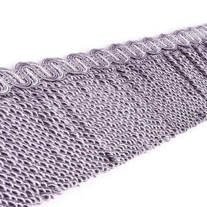 Vente en gros OEM Frange en lingots d'or Frange en fil métallique personnalisée de haute qualité Garniture en or blanc Drapé et tailles Style personnalisable - Product Image 1