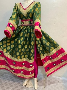 Hecho a mano afgano Kochi Saree bordado completo tradicional Pashtun cultura vestido estilo afgano paquistaní Salwar traje largo indio - Product Image 5