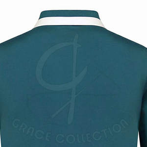 100% algodón Slim-Fit patrón sólido manga larga para camisetas de polo logotipo impreso personalizado polos de golf - Product Image 5