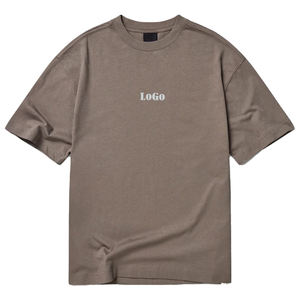 T-shirt de haute qualité pour hommes Designer Plain Boxy T-shirt avec impression de logo personnalisé respirant de grande taille Fabricant OEM au Bangladesh - Product Image 1