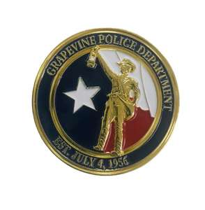 Pièce de monnaie commémorative personnalisée en métal avec logo, plaquée or, impression typographique, thème patriotisme, finition antique - Product Image 4