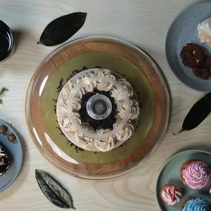 Soporte para Pastel de Madera Natural, Fabricante al por Mayor, Mejor Precio, Cubierta de Cristal, Hecho a Mano, Reutilizable, para Servir Postres - Product Image 3