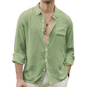 Camisas de vestir de hombre personalizadas camisas de vestir formales de oficina de manga larga sin arrugas para hombre - Product Image 2