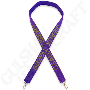 Beautiful GAME DAY Design handmade embroidered strap belt for <b>girls</b> from India - Product Image 4