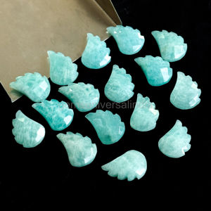 หินอเมซอนธรรมชาติแกะสลักด้วยมือสำหรับทำเครื่องประดับขนาด11x15มม. อเมซอนไนท์อัญมณีหลวมแกะสลักลูกปัดโดยผู้ผลิตจำนวนมาก - Product Image 1