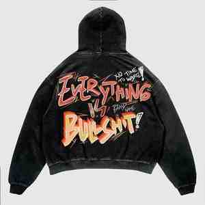 Pull-over 100% coton pour hommes, sweat à capuche personnalisé, doublure polaire, doux et confortable, brodé, logo personnalisé OEM d'hiver - Product Image 4