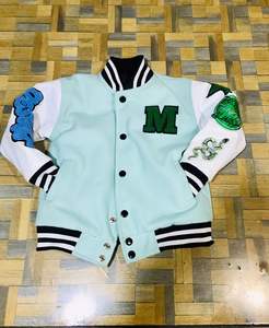 Obtenga sus parches bordados de chenilla personalizados Letterman Varsity Jacket Transpirable Tallas grandes Mangas de cuero Varsity Jacket - Product Image 4