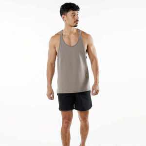 Nouvel arrivage de débardeur décontracté pour hommes de haute qualité 100% coton Design personnalisé motif solide Active Wear Neck Style - Product Image 1