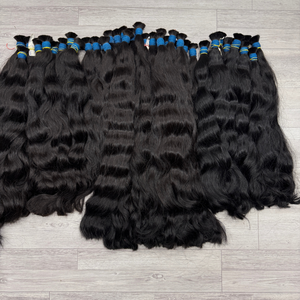 Vente en gros 100% Extensions de cheveux humains en vrac de haute qualité en couleurs vierges naturelles - Product Image 5