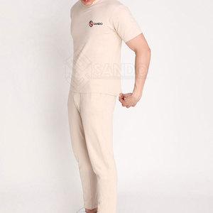 ชุดวอร์มผ้าฝ้าย100% สีพื้นสำหรับผู้ใหญ่ชุดวอร์มสำหรับผู้ชายสำหรับฤดูร้อนสั่งทำได้ - Product Image 3