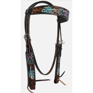 Logotipo personalizado de calidad superior conjunto de tachuelas occidentales cuero de vaca caballo Headstall cuello de pecho producto ecuestre de temporada - Product Image 2